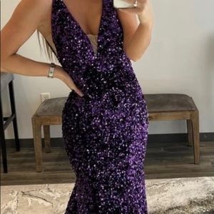 Long mermaid sequin dress